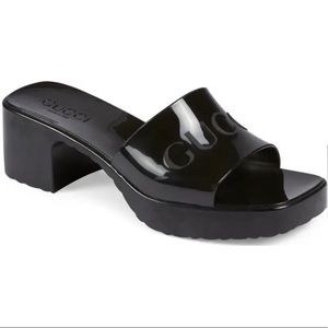 Gucci Black Slide Sandals